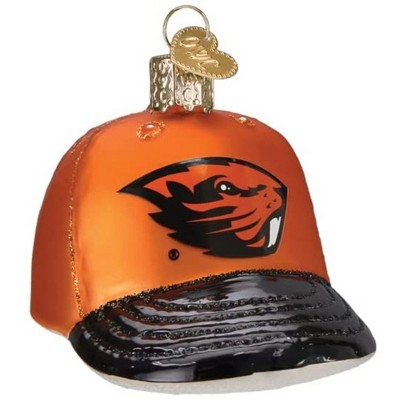 Old World Christmas Blown Glass Ornament for Christmas Tree, Oregon Baseball Cap