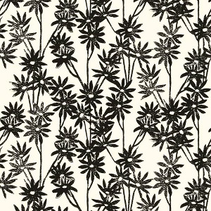 Tempaper & Co.® x Novogratz Daisy Bloom Removable Peel and Stick Wallpaper, White and Black, 28 sq. ft.: Vinyl, Self-Adhesive, Washable - 1 of 4