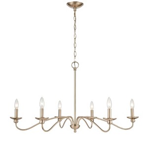 Millennium Lighting Delvona 6 - Light Chandelier in  Modern Gold - 1 of 2