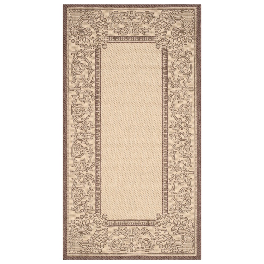  Rectangle Bradford Patio Rug Natural/Chocolate