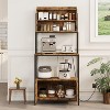 5-Tier Kitchen Bakers Rack with Power Outlet,67.7"Industrial Microwave Stand with Shelves&Cabinet, Freestanding Storage Rack for Pots, Pans & Spices - 3 of 4