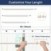Shower Curtain Rod 30 to 76 Inches 1 Inch Stainless Steel Adjustable Spring Tension Rods No Drill Bathroom Closet Window Room - 2 of 4