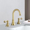 Mixxidea 3 Hole Two Handle Bathroom Faucet Brushed Gold - 2 of 3