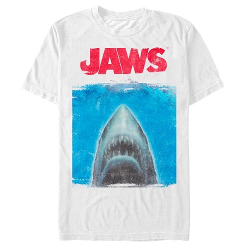 Men's Jaws Shark Movie Poster T-shirt - White - Medium : Target