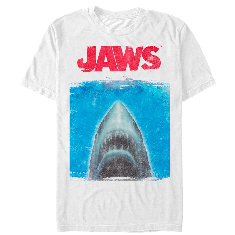 Men's Jaws Shark Movie Poster T-Shirt, 1 of 6