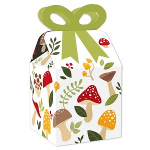 Big Dot of Happiness Wild Mushrooms - Square Favor Gift Boxes - Red Toadstool Party Bow Boxes - Set of 12 - 1 of 4
