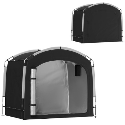 Outsunny Bike Storage Shed Tent, Portable and Waterproof with 210D Oxford Fabric and Carry Bag for 3-4 Bicycles