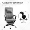 TiramisuBest High Back Swivel Task Chair, Adjustable Height, Retractable Footrest, Grey, 150¡ã Recline - 3 of 4