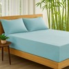 Emicey 2/3 set of cool bamboo fiber bed sheet covers, 12 inches deep, including 1 bed sheet and 2 pillowcases - 3 of 4