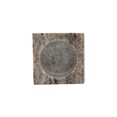 2.5" Soren Light Brown Marble Premium Small Square Tealight Candle Holder