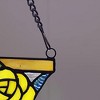 CHLOE Lighting ROSELIA Floral Tiffany-glass Window Panel 10 Wide - 2 of 4