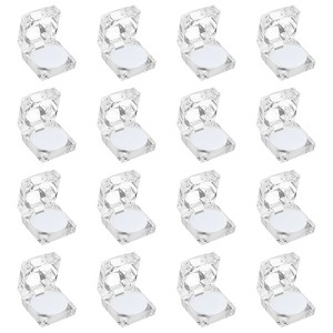 Unique Bargains Clear Plastic Foam Insert Ring Boxes Jewelry Storage - 1 of 4