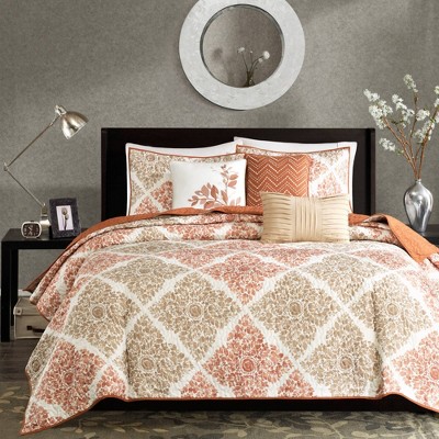 King Blue Microfiber Reversible Quilt Set with Shams