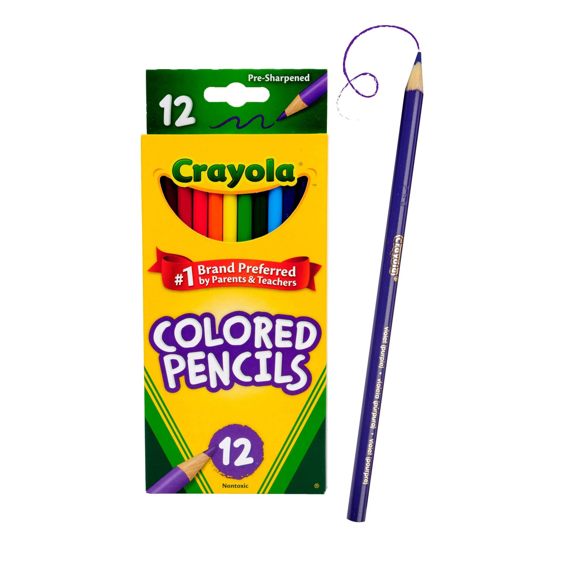 Crayola 12ct Pre-Sharpened Colored Pencils,  Kids School Supplies, Art Classroom Must Haves for Teachers, Coloring Gift Ages 5+
