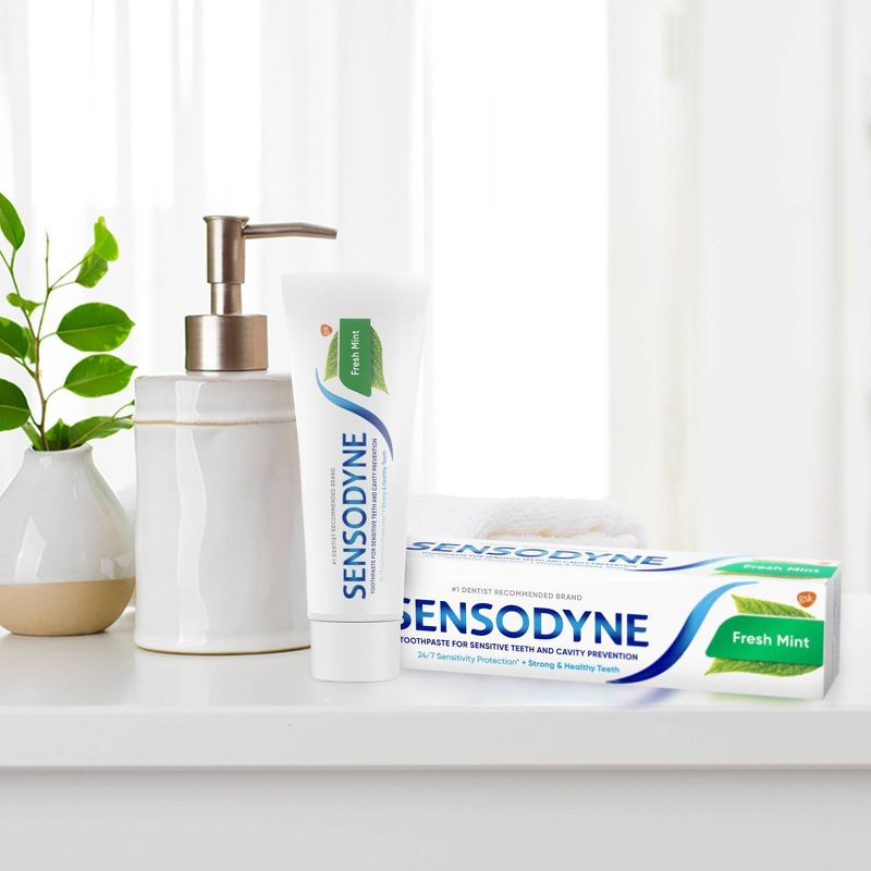 Sensodyne Fresh Mint Sensitivity Protection 2pk Toothpaste, 3 of 12