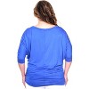 Women's Plus Size Bat Sleeve Tunic Top - White Mark - 2 of 2