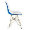 LeisureMod Cresco Modern Acrylic Dining Chairs (Set of 4) – Eiffel Gold Chrome Base, Stylish Accent Chairs for Contemporary Dining Rooms & Kitchens - 4 of 4