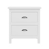 NicBex Nightstand with 2 Drawers,23.5 inch/15.75 inch Bedside Table with Metal Handles and  Elegant Finish,Side Table for Bedroom,Living Room,White - 2 of 4