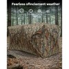 Hunting Blind 270 Degree See Through Ground Blind for Turkey  Hunting, Camouflage Pop Up Hunting Blinds Ground Waterproof Portable Concealed Shelter - 3 of 4