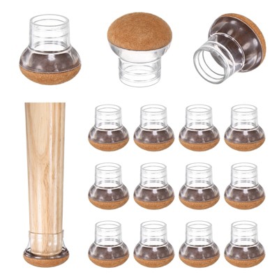 Unique Bargains Silicone Round Chair Leg Caps Floor Protectors 32 Pcs