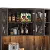 Belord 71" Farmhouse Kitchen Pantry Cabinet with Doors, Microwave Stand, Hutch and Built-in Charging Station for Dining Room Storage - 4 of 4