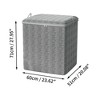 Unique Bargains Herringbone Storage Bag Storage Bins Gray 1 Pc - 2 of 4