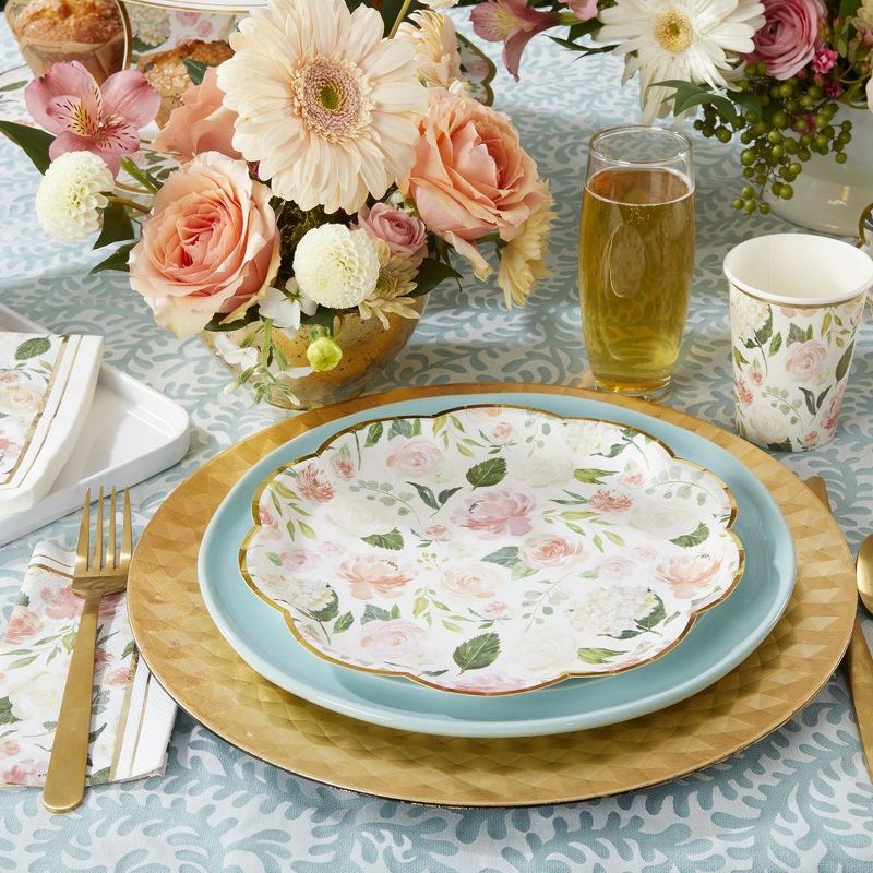 Kate Aspen Floral 9 in. Premium Paper Plates (Set of 32) | 28591NA, 3 of 9