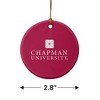 Chapman University Primary Logo Porcelain Holiday Christmas Tree Ornament  2.8" (7.1 cm) - 3 of 4