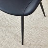 SEVOBAL Dining Chairs Set of 6 Modern Black Faux Leather Backrest Cushion Chairs with Black Metal Legs for Dining Room, Black, 19.6"*18.5"*32.6" - 4 of 4