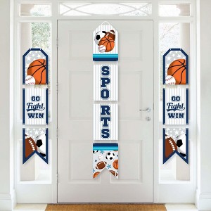 Big Dot of Happiness Go, Fight, Win - Sports - Hanging Vertical Paper Door Banners - Baby Shower or Birthday Party Wall Decor Kit - Indoor Door Decor - 1 of 4