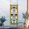 Design Toscano Ruskin Rose Three Flower Tiffany-Style Stained Glass Window - 3 of 4