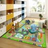 LOVEVOOK Car Rug Play Mat for Kids Toy Cars, Playmat for Kid Bedroom, Non-Slip Machine Washable Town City Race Track Carpet Round and Rectangle - 3 of 4
