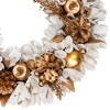 Northlight Glittered Wood Petals and Apples Christmas Wreath - 13.5" - Unlit - 4 of 4