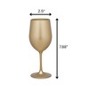 FONTOI Metallic Gold Color Wine Glasses Set of 4 12oz, BPA Free Acrylic Wine Glass Set, Unbreakable Red Wine Glasses, Gold, 8"*6"*6" - 3 of 4