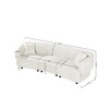 98.5" Curved 3-Seater Sofa – Plush Upholstery, Streamlined Contemporary Frame, Ideal for Modern Living - 3 of 4