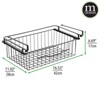 mDesign Large Wire Hanging Pullout Drawer Basket - Attaches to Shelving - 4 of 4