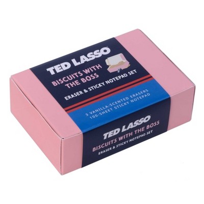 Ted Lasso: Biscuits with the Boss Scented Eraser & Sticky Notepad Set - by  Insights (Hardcover)