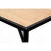 Nordlys Industrial Coffee Table with Wood Top Industrial Style Living Room - 2 of 4