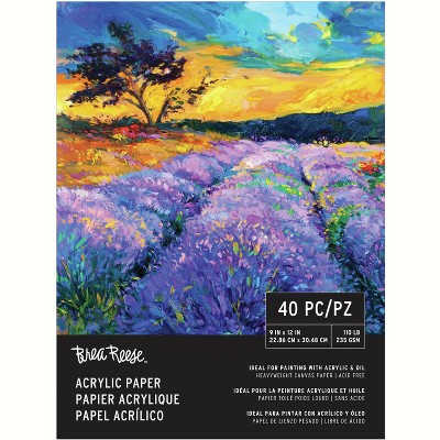 Brea Reese Acrylic Paint Paper Pad 9"X12"-40 Sheets