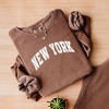 Simply Sage Market Varsity New York Lightweight Garment Dyed Sweatshirt - 3 of 4