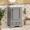 Dexmalle Modern 20 Inch Bathroom Vanity with Adjustable U-Shaped Shelf - 2 of 4