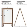 Excello Global Products 40" x 22" Indestructible A-Frame Whiteboard - Brown - 4 of 4