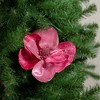 Northlight Artificial Magnolia Flower Christmas Clip Ornament - 7" - Coral Pink - 3 of 3