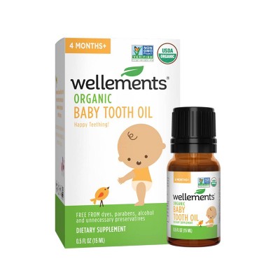 Wellements Organic Baby Tooth Oil - 0.5 Fl Oz : Target