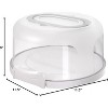 Round Two Sided Cake Carrier Serves as Five Section Serving Tray, Fits 10 inch Cake White - 2 of 4