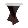 Chic End Table, Side Table, or Small Night Stand for Room Decor - Polished Marble Top with Criss Cross Base for Modern Bedroom or Living Room Décor - 3 of 4