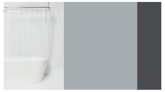 PEVA Medium Weight Shower Liner Clear - Made By Design™, 2 of 6, play video