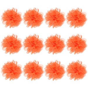 Unique Bargains Mesh Fabric Full Chiffon Flowers for DIY 12 Pcs - 1 of 4