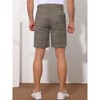 Lars Amadeus Men's Flat Front Business Classic Plaid Chino Shorts - 3 of 4