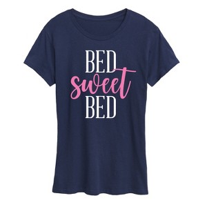 Women's - Instant Message - Bed Sweet Bed Short Sleeve Graphic T-Shirt - 1 of 4